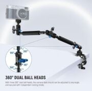 NEEWER UA057 22'' (55 cm) Mafsallı Magic Arm Süper Kelepçe ve Telefon Tutucu Kiti