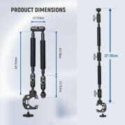 NEEWER UA057 22'' (55 cm) Mafsallı Magic Arm Süper Kelepçe ve Telefon Tutucu Kiti