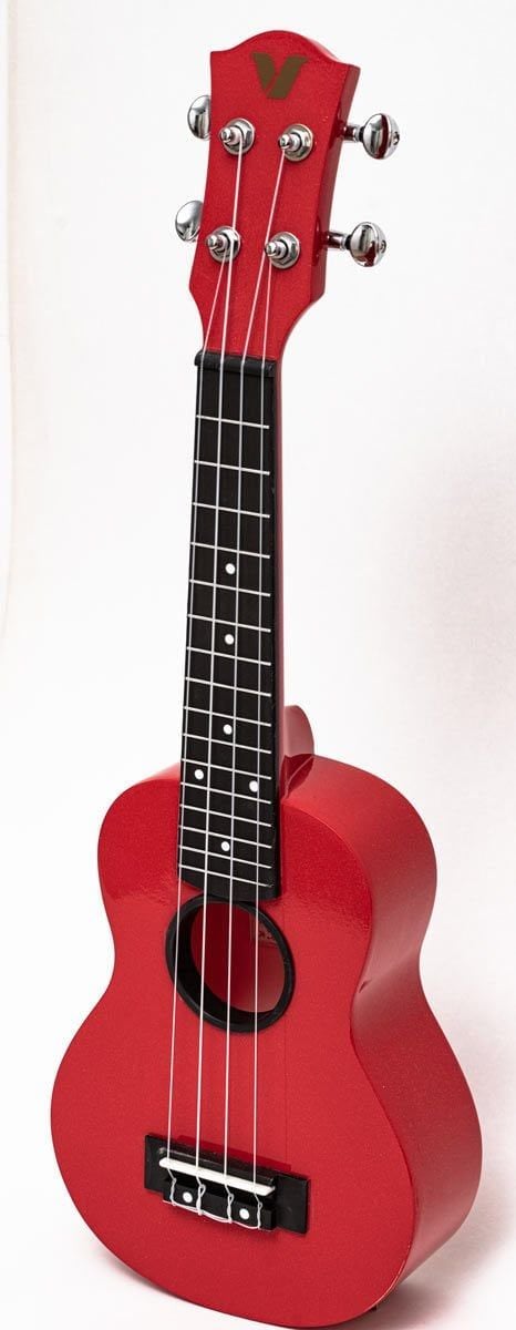 Valler UK110 Krom Burgu Kırmızı Soprano Ukulele