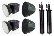 PATONA 4245 SL-80R 80W RGB LED Hızlı Kurulum  60cm Octagon Softbox Video ve Fotoğraf ışığı Çiftli Kit