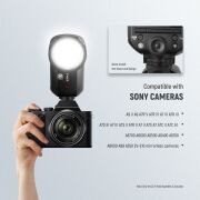 Neewer Z2PRO-S Sony Uyumlu 76W Yuvarlak Kafa Akülü Tepe Flaşı & Kubbe Difüzör