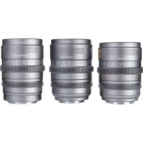 Sirui VP-1 Vision Prime T1.4 Full-Frame Multi-Mount Cine 3'lü Lens Kit