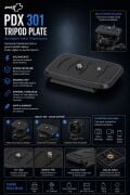 PDX 301 Tripod Plate | Hızlı Bağlantı Plakası | Tripod Uyumlu