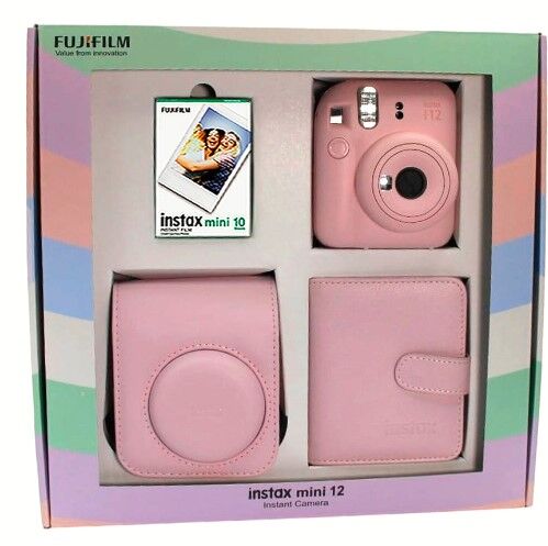 Fujifilm İnstax Mini 12 Fotoğraf Makinesi Bundle Box (Pembe)