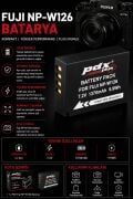 PDX Fuji NP-W126 Batarya | Kompakt | Fuji Uyumlu