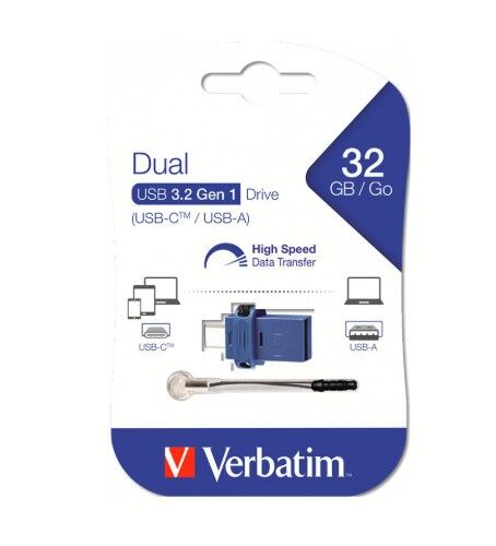 Verbatim 32GB Dual Drive (USB-C/USB-A) USB BELLEK