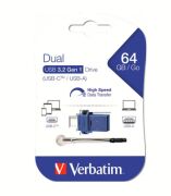 Verbatim 64GB Dual Drive (USB-C/USB-A) USB BELLEK