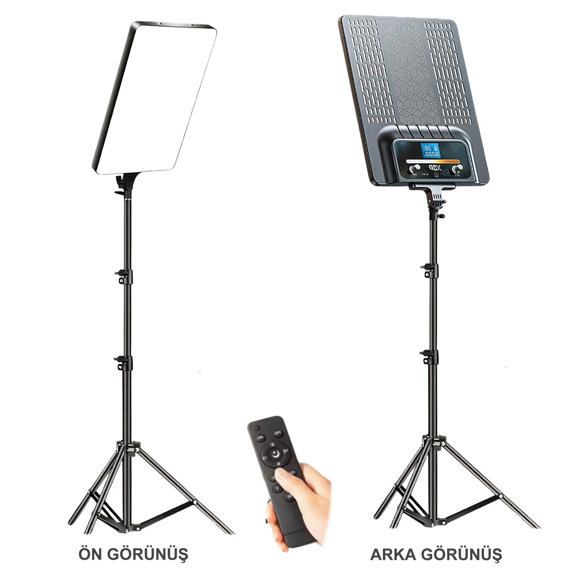 Gdx P300TS BiColor Fotoğrafçılık ve Stüdyo Aydınlatması 80 Watt LED Video Panel Sürekli Işık Tekli Set