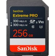 SanDisk Extreme Pro 256GB 300/300MB/s SDXC V90 UHS-II U3 8K/4K UHD Hafıza Kartı