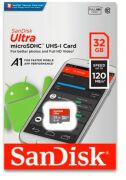 SanDisk Ultra 32GB microSDXC UHS-I 120MB/S Hafıza Kartı