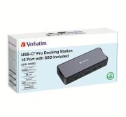 Verbatim  USB-C PRO DOCKING STATION 15 PORT WITH SSD INCLUDED CDS-15SSD