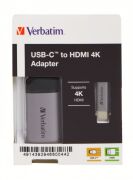 Verbatim  Usb-C To Hdmi 4K Adapter - Usb 3.1 Gen 1 / Hdmi 10Cm Cable
