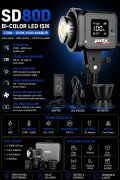 PDX SD80D Bi-Color LED Işık | Sarı Beyaz | Ayarlanabilir Işık