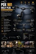 PDX 901 Dolly Plus | Tripod Tekerlekli Taşıma Sistemi | Kilitli Tekerlek