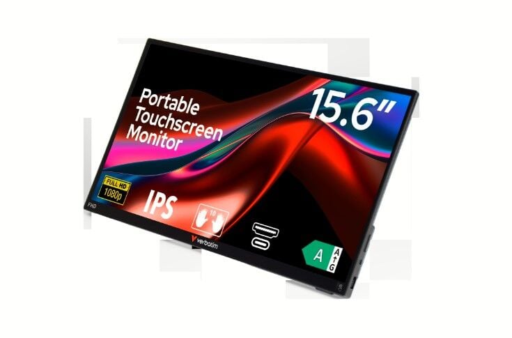 VERBATIM  PMT-15 Portable Touchscreen Monitor 15.6'' Full HD 1080p Metal Housing