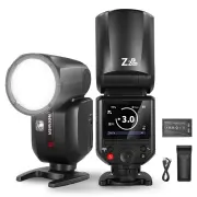 Neewer Z2PRO-F Fujifilm Uyumlu 76W Yuvarlak Kafa Akülü Tepe Flaşı