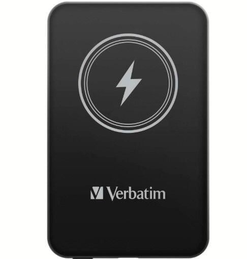 Verbatim 5000 Mah Manyetik Kablosuz (Magsafe) 15W Powerbank 20W Siyah Renk Kablo Dahil-(32240)