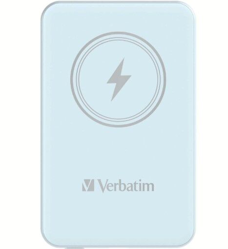 Verbatim 5000 Mah Manyetik Kablosuz (Magsafe) 15W Powerbank 20W PD Mavi Renk Kablo Dahil