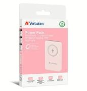 Verbatim 5000 Mah Manyetik Kablosuz (Magsafe) 15W Powerbank 20W PD Pembe Renk Kablo Dahil