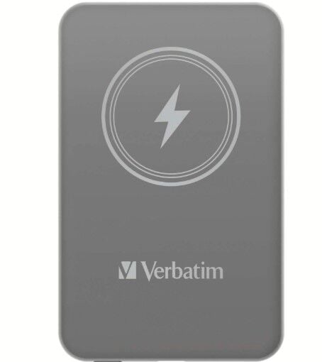 Verbatim 5000 Mah Manyetik Kablosuz (Magsafe) 15W Powerbank 20W PD Gri Renk Kablo Dahil