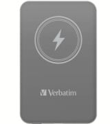 Verbatim 5000 Mah Manyetik Kablosuz (Magsafe) 15W Powerbank 20W PD Gri Renk Kablo Dahil