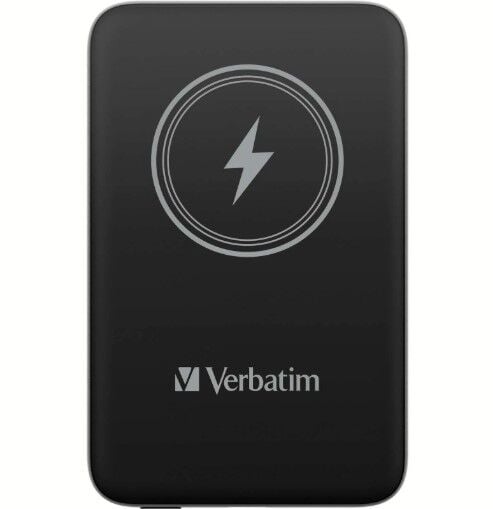 Verbatim 10000 Mah Manyetik Kablosuz (Magsafe) 15W Powerbank 20 W PD Siyah Renk Kablo Dahil