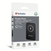 Verbatim 10000 Mah Manyetik Kablosuz (Magsafe) 15W Powerbank 20 W PD Siyah Renk Kablo Dahil