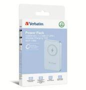 Verbatim 10000 Mah Manyetik Kablosuz (Magsafe) 15W Powerbank 20 W PD Mavi Renk Kablo Dahil