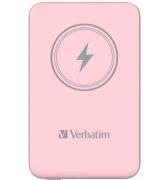 Verbatim 10000 Mah Manyetik Kablosuz (Magsafe)15W Powerbank 20 W PD Pembe Renk Kablo Dahil