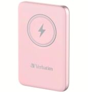 Verbatim 10000 Mah Manyetik Kablosuz (Magsafe)15W Powerbank 20 W PD Pembe Renk Kablo Dahil