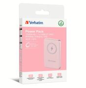 Verbatim 10000 Mah Manyetik Kablosuz (Magsafe)15W Powerbank 20 W PD Pembe Renk Kablo Dahil