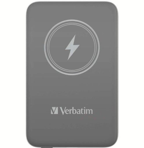 Verbatim 10000 Mah Manyetik Kablosuz (Magsafe) 15W Powerbank 20W PD Gri Renk Kablo Dahil