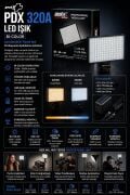 PDX 320A LED Işık | Bi-Color | Ayarlanabilir Panel