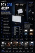 PDX 396 LED Işık | Beyaz | Profesyonel Panel