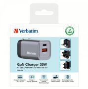 Verbatim 35W GAN Hızlı Şarj 2-Bağlantı Noktalı 1 x Usb-C® PD 35W / 1 x Usb-A QC 3.0