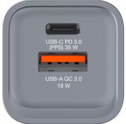 Verbatim 35W GAN Hızlı Şarj 2-Bağlantı Noktalı 1 x Usb-C® PD 35W / 1 x Usb-A QC 3.0
