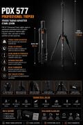 PDX 577 Profesyonel Tripod | Yüksek Taşıma Kapasitesi | Stabil Çekim