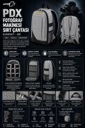 PDX Fotoğraf Makinesi Sırt Çantası | for Nikon | Gri