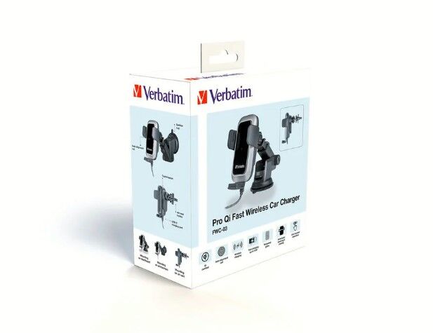 Verbatim   Fwc-03 Pro Qi Hizli Kablosuz Araba Şarj Cihazi 15W