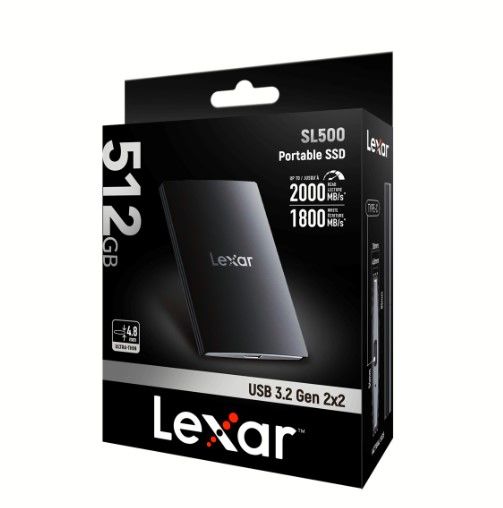 Lexar 512 GB SL 500 portable SSD 2000 mb/sn