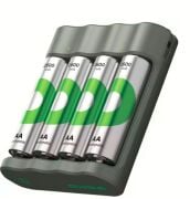GP B441 USB Pil Şarj Cihazı 4 Adet 2600 AA Kalem Pilli Set