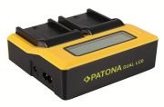 Patona 7557 İkili LCD Ekranlı USB Şarj Aleti NP-FP50 NP-FH50 FV100 için