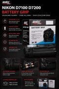 PDX Nikon D7100 D7200 Battery Grip | Ergonomik | Stabil Kullanım