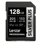 Lexar Professional 128GB 205 MB/s Silver Plus SD Hafıza Kartı