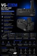PDX Sony VG-C2EM Battery Grip | Sony Uyumlu | Güçlü Performans
