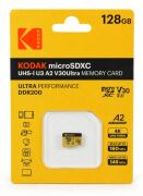 Kodak 128GB UHS-I U3 A2 V30Ultra Micro SD Hafıza Kartı (Pocket Kameralarla Uyumlu)