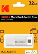 Kodak 32GB 3.2 Gen1 Type-C + USB Bellek (K200W)