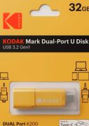 Kodak 32GB 3.2 Gen1 Type-C + USB Bellek (K200Y)