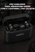 PDX Kablosuz Yaka Mikrofonu M31DC | Type-C ve Lightning Uyumlu