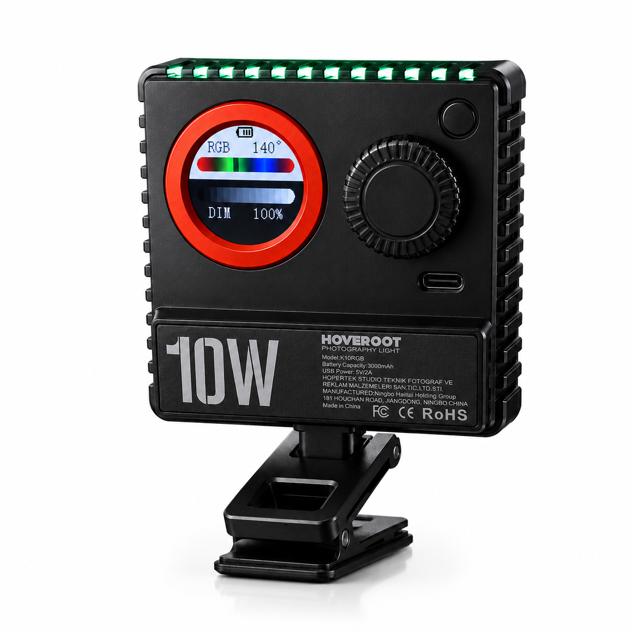 Hoveroot 10w Rgb Led Video Light